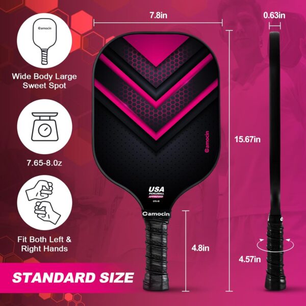 Pickleball Paddles Set of 1 | 2 | 4, USAPA Approved Fiberglass | Carbon Fiber Pickleball Set with Pickle Ball Rackets, Balls and Pickleball Bag, Lightweight Pickle Ball Paddle Set for Men and Women