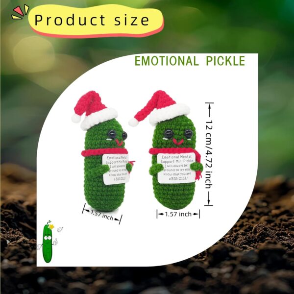Funn Crochet Pickles 1 Pcs with Affirmations Cards for Inspirational Novelty Good Luck Gifts and Party Decorations (KK-CKD04-PICKLE-UN)