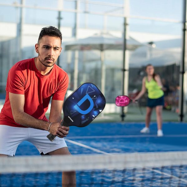 Pickleball Paddles Set of 2, USEPA Approved Fiberglass & Graphite Face - Lightweight Durable Rackets for All Skill Levels, Men/Women, Indoor/Outdoor Play