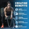 Creatine Monohydrate Gummies 5g for Men & Women, Creatine Gummy for Muscle Strength, Energy Boost, Workout Supplement, 3 Pack, Vegan