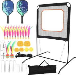 Portable Pickleball with Net - The Racket Game Combining Pickleball, Badminton, and Tennis, Competitive Outdoor & Indoor Game, Ideal for Backyard, Indoor & Outdoor Fun for Adults and Family