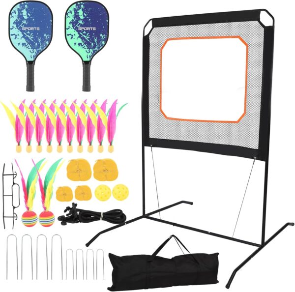 Portable Pickleball with Net - The Racket Game Combining Pickleball, Badminton, and Tennis, Competitive Outdoor & Indoor Game, Ideal for Backyard, Indoor & Outdoor Fun for Adults and Family