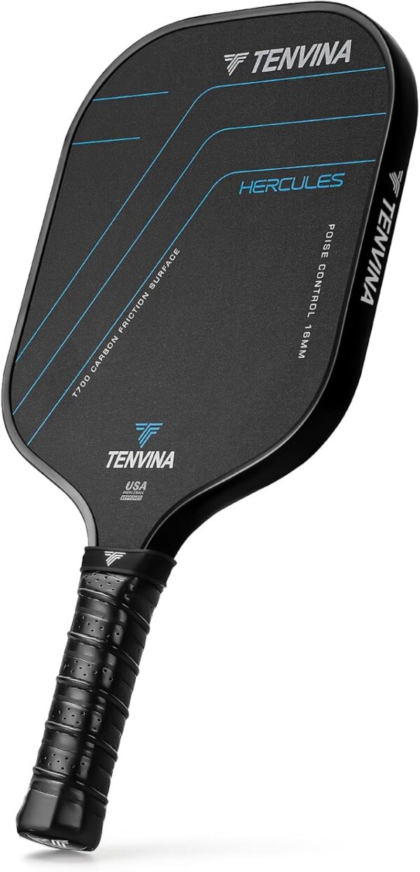 TENVINA Pickleball Paddles, Multi-Layer T700SC Textured Carbon Fiber Pickleball Paddle, 4-Types of Shapes and Thicknesses, USAPA Approved Pickle Ball Paddle, Strong Spin and Power Surface