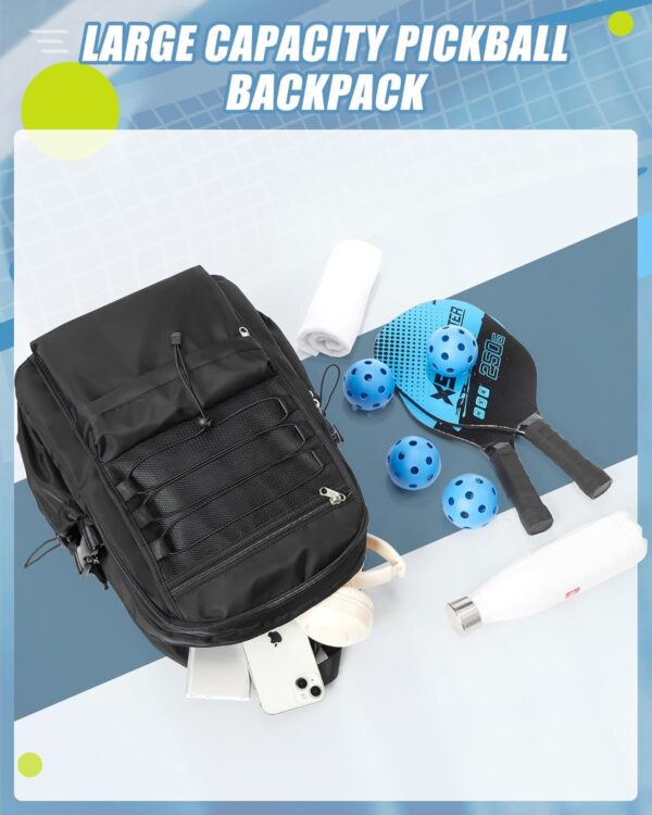 suwasp Pickleball Bag, Pickleball Backpack for Women and Men, Paddle Bag Fits 4 Paddles Accessories