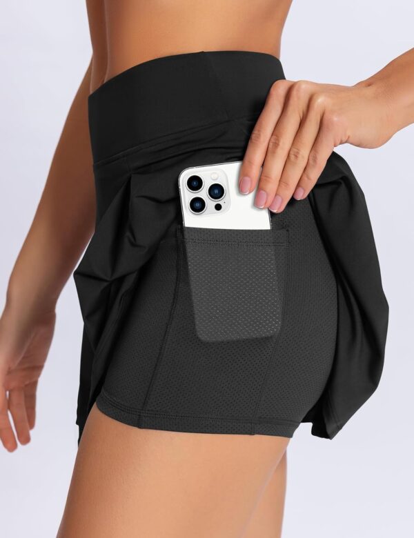 Women's Tennis Skirt with Pockets Shorts High Waisted Athletic Skirt Golf Skorts for Workout Pickleball