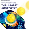 FLUORY Pickleball Paddles Set of 2, Lightweight Fiberglass Surface Pickleball Rackets Set with 4 Outdoor Indoor Balls,1 Carry Bag,Pickleball Racquets Gifts for Men Women