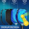 Pickleball Paddles Set of 2 or 4, USAPA Approved Pickleball Paddles Set with 4 Pickleball Balls and Pickleball Carry Bag, Fiberglass Pickle Ball Rackets 2 Pack Gifts for Beginners&Pros