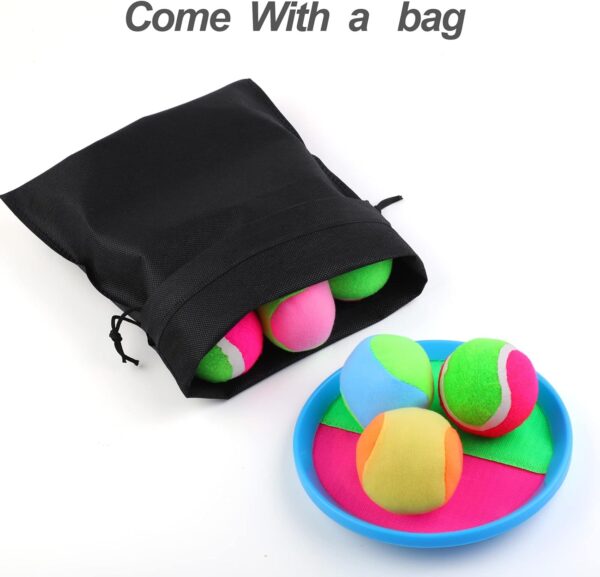 Aneco Toss and Catch Paddle Game Set Disc Paddles and Toss Ball Sport Game with Storage Bag, 6 Paddles and 6 Balls