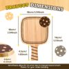Pickleball Drink Coasters,6/Pack,Pickleball Gift,Funny Coasters Gifts for Pickleball Lovers,Paddle Shape with Handle, Varnished Finish