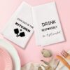 Funny Kitchen Waffle Towel Set for Pickleball Lover - Dink Responsibly - Pickleball Player Puns - Pickleball Gift for Him or Her Birthday Retirement