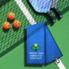 I Swear I Was Aiming for Your Feet Embroidered Pickleball Towel with Clip, Pickleball Player Gift, Birthday Retirement Gifts for Pickleball Lover Pickleball Fan, Pickleball Gifts for Men Women