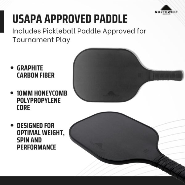 USAPA Approved Pickleball Paddle Set with Backpack (Backpack and Paddle)