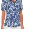 LURANEE Women's Short Sleeve Golf Shirt UPF 50+Zip Up Quick Dry Tennis Polo Workout Tops Slit Zipper at Hem