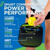 Pickleball Paddle-100% Raw Carbon Fiber Pickleball Racket with 13mm Polypropylene Honeycomb core for Maximum Power and grit Finish for Perfect Spin. USAPA Approved.
