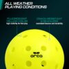 Orca 6 Pack Pickleballs Indoor or Outdoor, USAPA Approved Official Size Crack-Resistant Balls, with 1-Year No-Crack Warranty Perfect for Tournaments