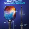 Hicober for Pickleball Paddles Set of 2,USAPA Approved Pickleball Rackets with 6 Balls,Fiberglass Surface Paddles for Men and Women
