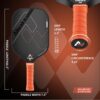 Pickleball Paddles, USAPA Approved, 3k Friction Surface Carbon Fiber Pickleball Paddle, Durable &Lightweight Pickleball Rackets for Adults