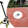 Basketball Court Marking Kit, Tape Marking Machine Hand-Push Tape Sticking Machine, Pickleball Court Marking Kit with Drawing Circle Kit for Driveway, Asphalt or Concrete, Easy to Use