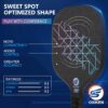 Pickleball Paddles Set of 2, USAPA Approved Carbon Fiber Pickle Ball Paddle (CHS) Polypropylene Honeycomb Core, Anti Slip Sweat Absorbing Grip, 2 Outdoor Pickleball, 2 Indoor Pickleball, Bag