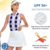 Women Racerback Sleeveless Golf Polo Shirts Collarless Tennis Tops Quick Dry Athletic Tank Tops