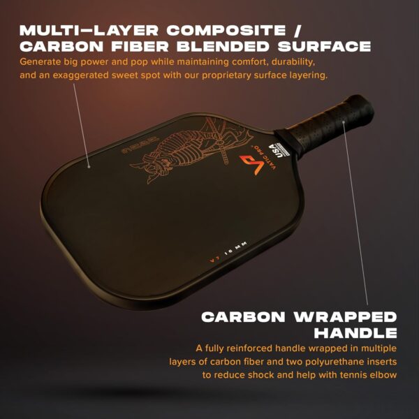 Saga 16mm - Raw Carbon Fiber - Includes Paddle Cover