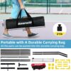 Pickleball Net, 22 FT Pickleball Net for Driveway, Regulation Size Portable Pickle Ball Net for Outdoor Backyard, Steady Metal Frame with Court Marker, Ball Holder, 4 Pickleballs & Carry Bag