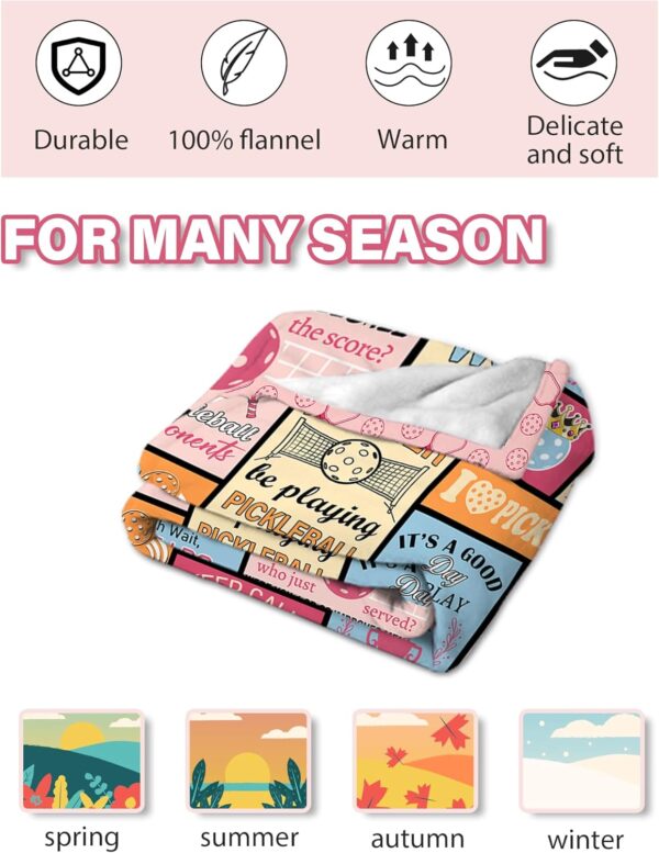 Pickleball Gifts for Girls, Pickleball Blanket for Women Unique, Pickleballs Accessories for Women, Pickleballs Lovers/Players Blanket 50" X 60"