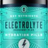 KEY NUTRIENTS Electrolyte Tablets, 200 Capsules, Salt Tablets for Dehydration, Fasting Electrolytes Tablets - Salt Pills with Electrolytes, No Sugar, Gluten Free Hydration Tablets Made in USA