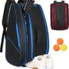 Goloni Pickleball Bag Padel Racket Backpack Large Capacity for Men Women Separate Waterproof Shoes Compartment Pickleball Accessories - Include Fence Hook & Thermal Insulated Pockets