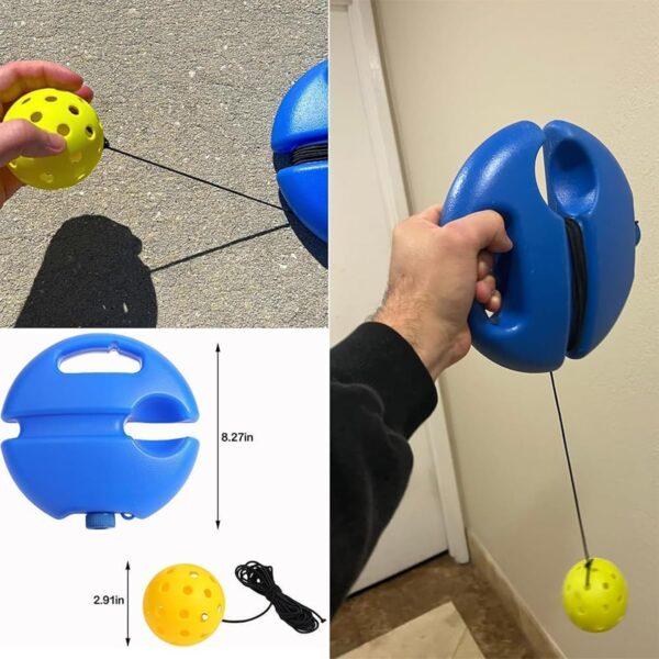 Match Buddy Pickleball Trainer, Rebound Practice Trainer with Adjustable Cord, Stable Water-Fill Base, Indoor and Outdoor Pickleball Training Aid