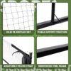 DULCE DOM Pickleball Net Portable Outdoor with Court Marking Kit, 22 FT Pickleball Nets USAPA Regulation Full Size, Pickle Ball Game Net System with Carrying Bag for Driveway Backyards