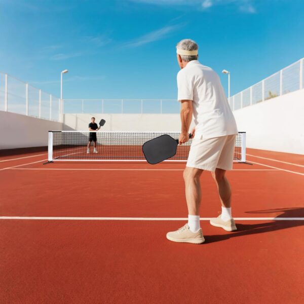 Pickleball Set with Net for Driveway, Portable Pickle Ball Net System with Stable Metal Frame and 22FT Regulation Size Net for Outdoor Indoor Game, with Carry Bag
