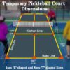 Pickleball Net for Driveway, Portable Pickleball Net System with Regualtion Size 22FT Pickle Ball Net, Outdoor Pickleballs, Carry Bag, Weather Resistant Metal Frame
