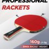 Ping Pong Paddles with Balls - Better Control & Sticky Inverted Rubber - Table Tennis Paddles Set for Indoor & Outdoor Games