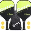 A11N SPORTS Pickleball Paddles Set of 2 Graphite Surface Rackets with 4 Pickleball Balls and Pickleball Bag for Beginners - USAPA Approved