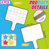 Jetec 8 Pcs Magnetic Paddle Set Phonemic Awareness Dry Erase Double Sided Handheld Answer Board Word Paddle with Dry Erase Markers Phonics Games for Students Kids Teaching (Star Shaped Counters)