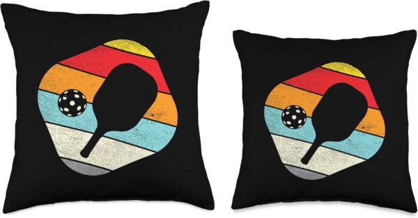 Pickleball Retro Pickle Ball Paddleball Sport Men Women Gift Throw Pillow