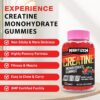 Creatine for Men & Women Creatine Monohydrate Gummies, Creatine Monohydrate per Serving with Taurine & Vitamin B12, Pre-Workout for Max Strength, Energy & Endurance - 2 Pack