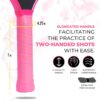 Pickleball Training Paddle, T700 Raw Carbon Fiber Surface, Pink Pickleball Trainer Paddle for Sweet Spot Practice, 16mm Quiet Core, Include 10 Lead Weight Bars & Grip Tape, 7'' Elongated Handle