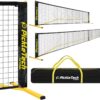 PICKLETECH 4.0 Slim Version 2in1 Portable Outdoor Pickleball Net Game, USAPA Regulation Size 22ft 11ft - Half Court Pickle Ball Net System with Carrying Bag for Driveway
