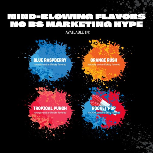 Mutant GEAAR - 9.4g of EAA Powder + Arginine, 7g BCAAs, 4g Leucine, Electrolytes, Coconut Water, No Artificial Colors or Flavors, Delicious Taste - 30 Servings - Rocket Pop - 400g