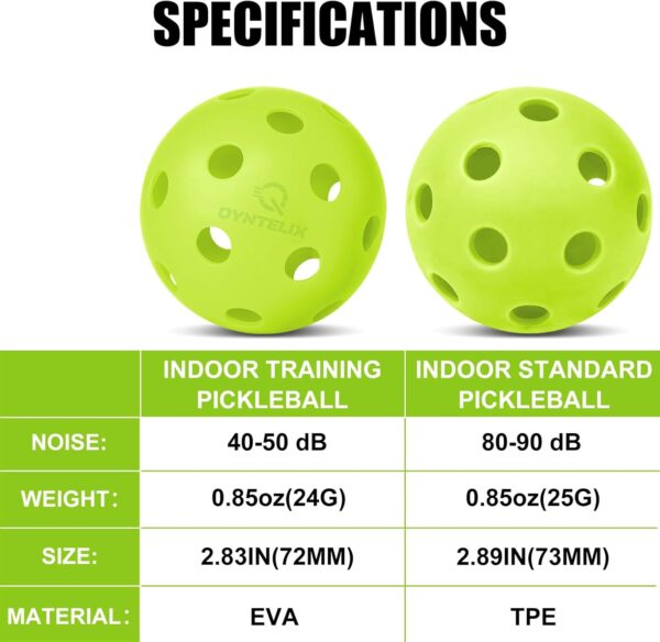 Pickleball Training Balls - Standard Size,Low Speed Pickleball Practice Ball,for Beginners & Indoor or in Small Spaces Use
