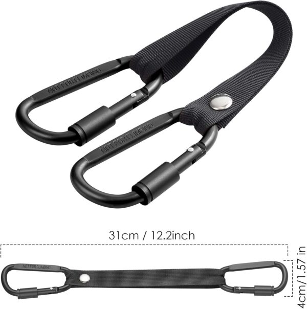 Fence Hooks for Pickleball Bag Hanging Basketball Baseball Tennis Bags and Water Bottle (Black 2)