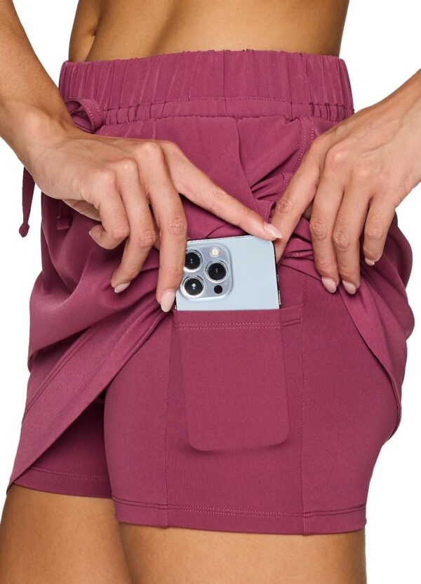 RBX Active Skort for Women, Quick Drying Golf/Pickleball/Tennis Skirt with Inner Compression Short, Pockets