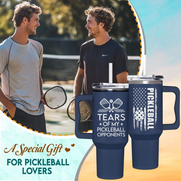 Pickleball Gifts For Men, Gifts For Pickleball Lovers, Pickleball Christmas Gift, Pickleballs Present Ideas From Son, Daughter And Kids, Christmas Presents For Dad, Pickleball Tumbler 40oz With Handle