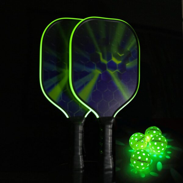 PickleStar Gen 2 Premium LED Pickleball Balls - Next-Generation Glow & Perfectly Balanced Bounce for Advanced Players, Robust and Reliable, 4 Pack with Long-Life Batteries