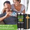 Lifecapido Dink Responsibly 20 oz Insulated Tumbler With Lid - Pickleball Gift for Players, Lovers, Coach - Birthday - Black