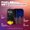 USAPA Approved Pickleball Paddle Set | Fiberglass Surface, with Balls, Grip Tapes & Carry Bag | Quiet, Lightweight Rackets for Men, Women & Beginners