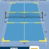 Bltend Pickleball Set - 22FT Regulation Size Portable Net, 4 Pickle Balls, Court Marker, Carry Bag and Tape Measure - Indoor Outdoor Driveway Gifts