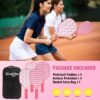 Wood Pickle Paddles Set of 4 with 4-40 Holes Pickleball Balls and Carry Bag, Wood Pickle Rackets Gifts for Adults, Kids and Beginners with Comfort Grip NE1